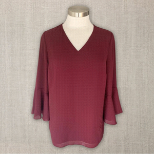 𝅺TRISISTO Femme Maroon Long Sleeve Blouse